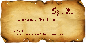 Szappanos Meliton névjegykártya